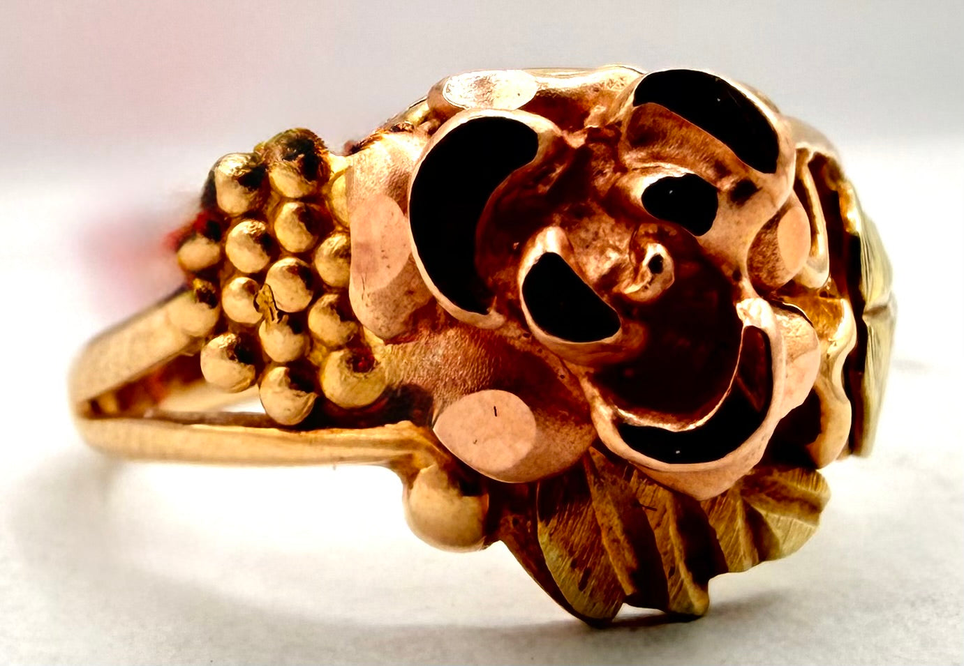 10k Two - Tone Rose Ring