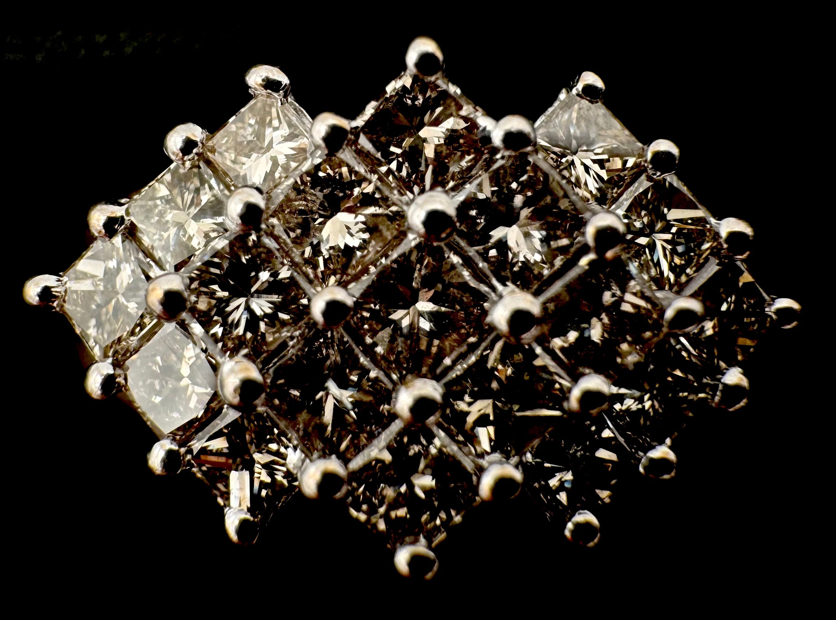 10k Yellow Gold Diamond Cluster Ring