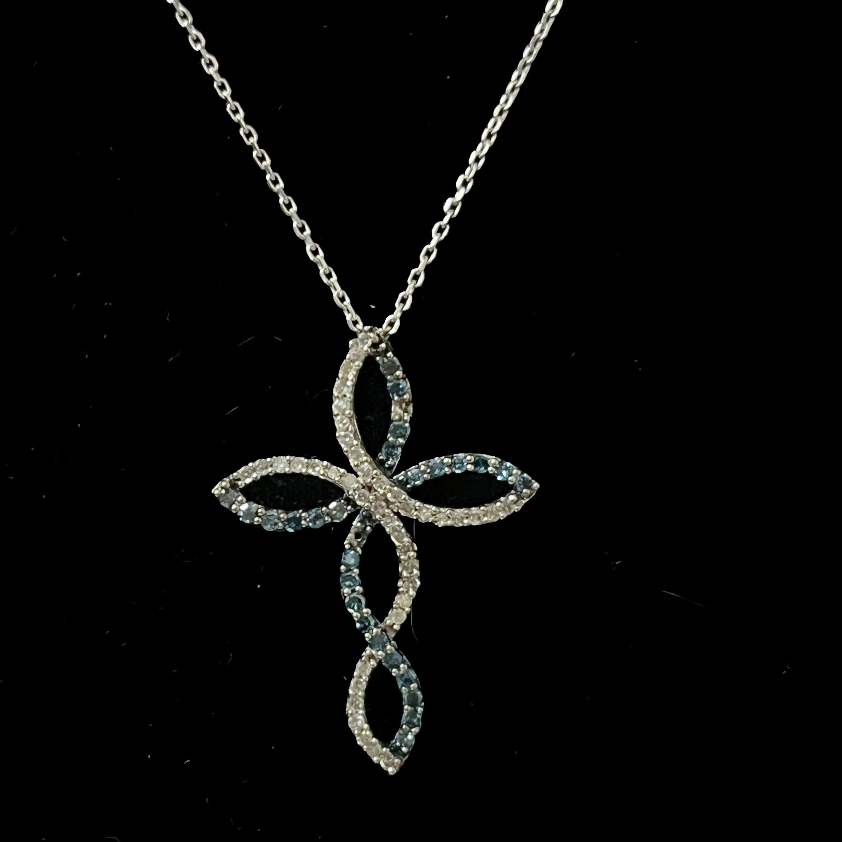 $299 10 Karat Diamond Cross Pendant