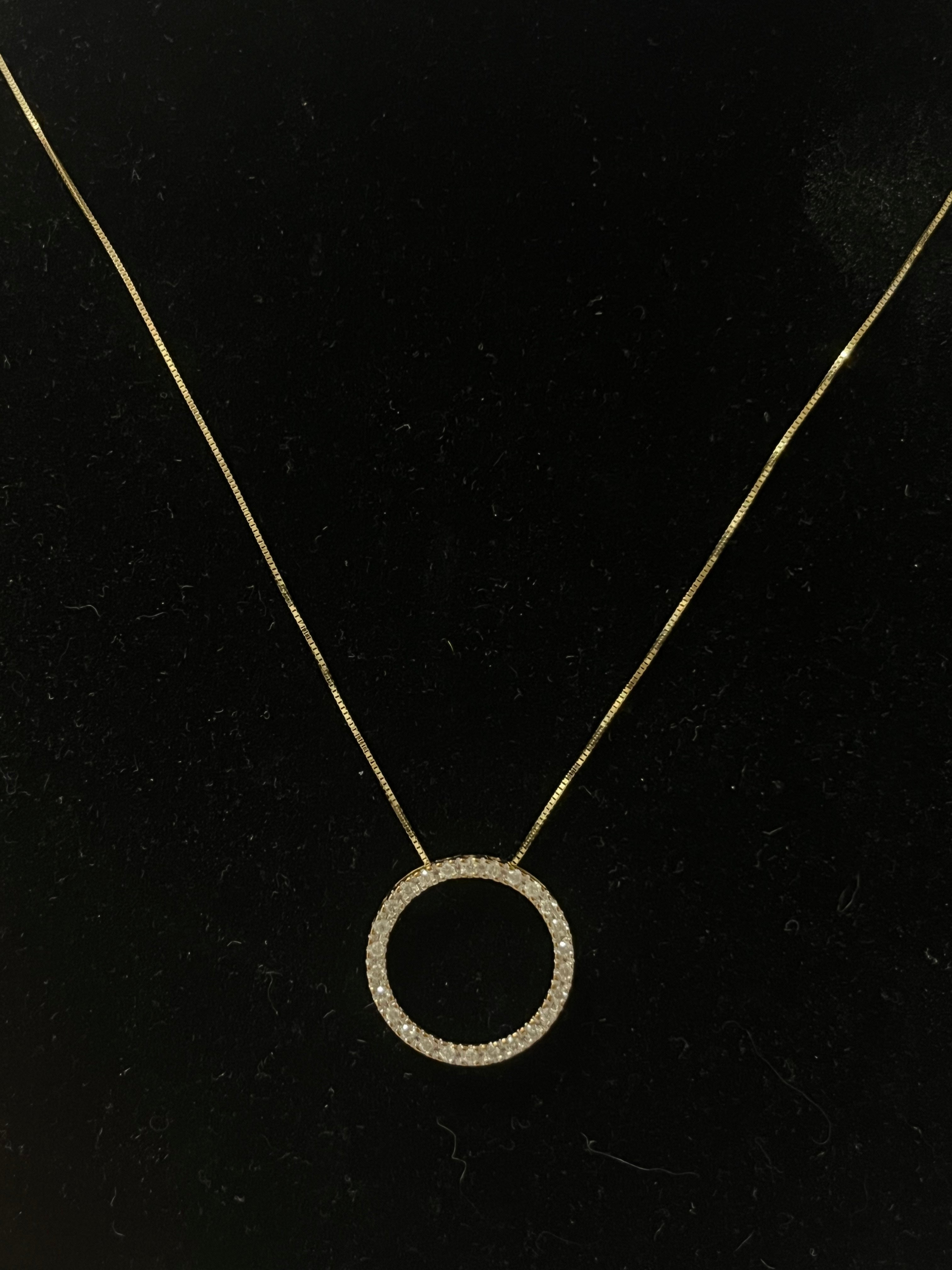 $299 10 Karat Diamond Circle Pendant