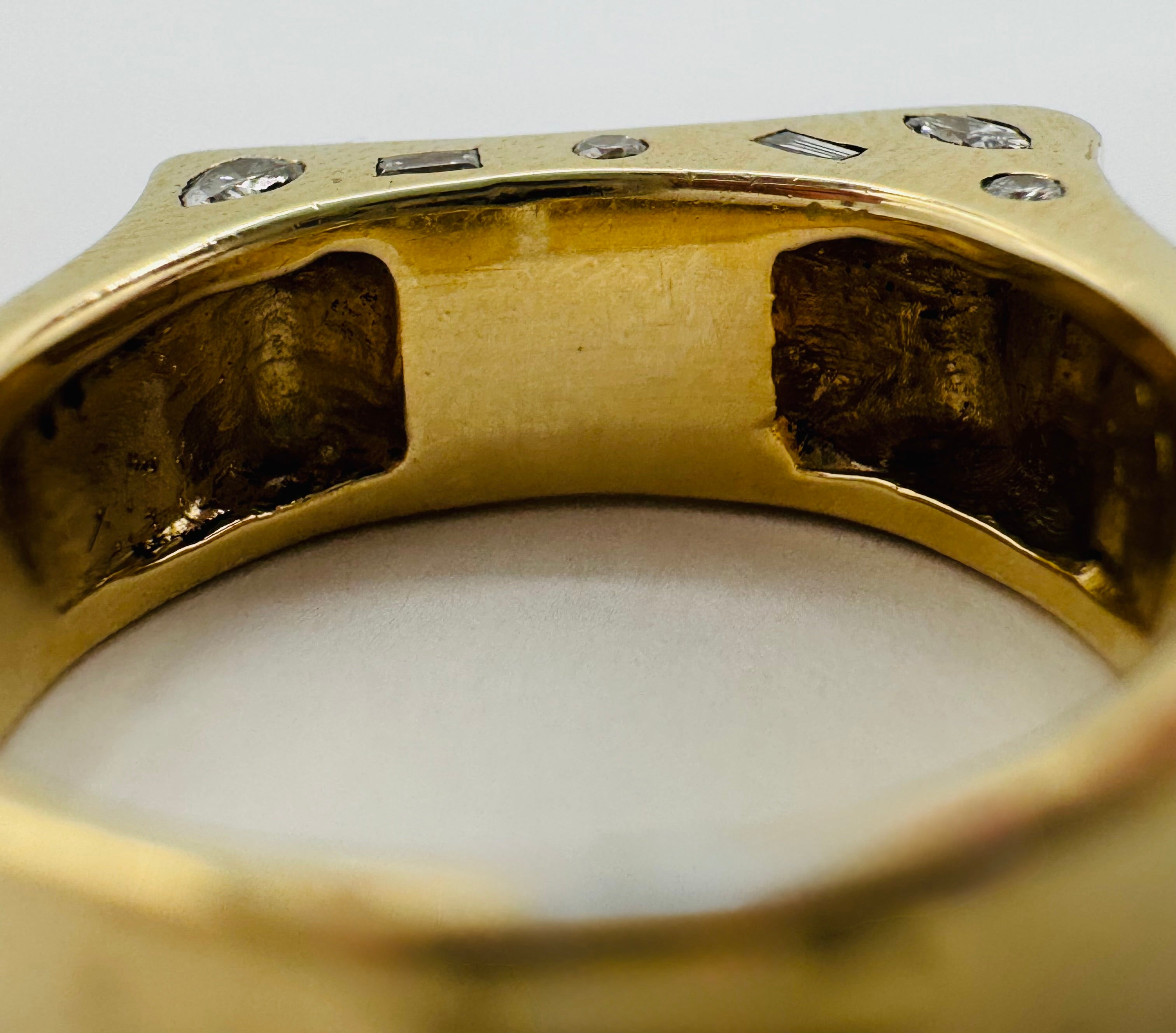 14k Yellow Gold Turquoise Diamond Ring