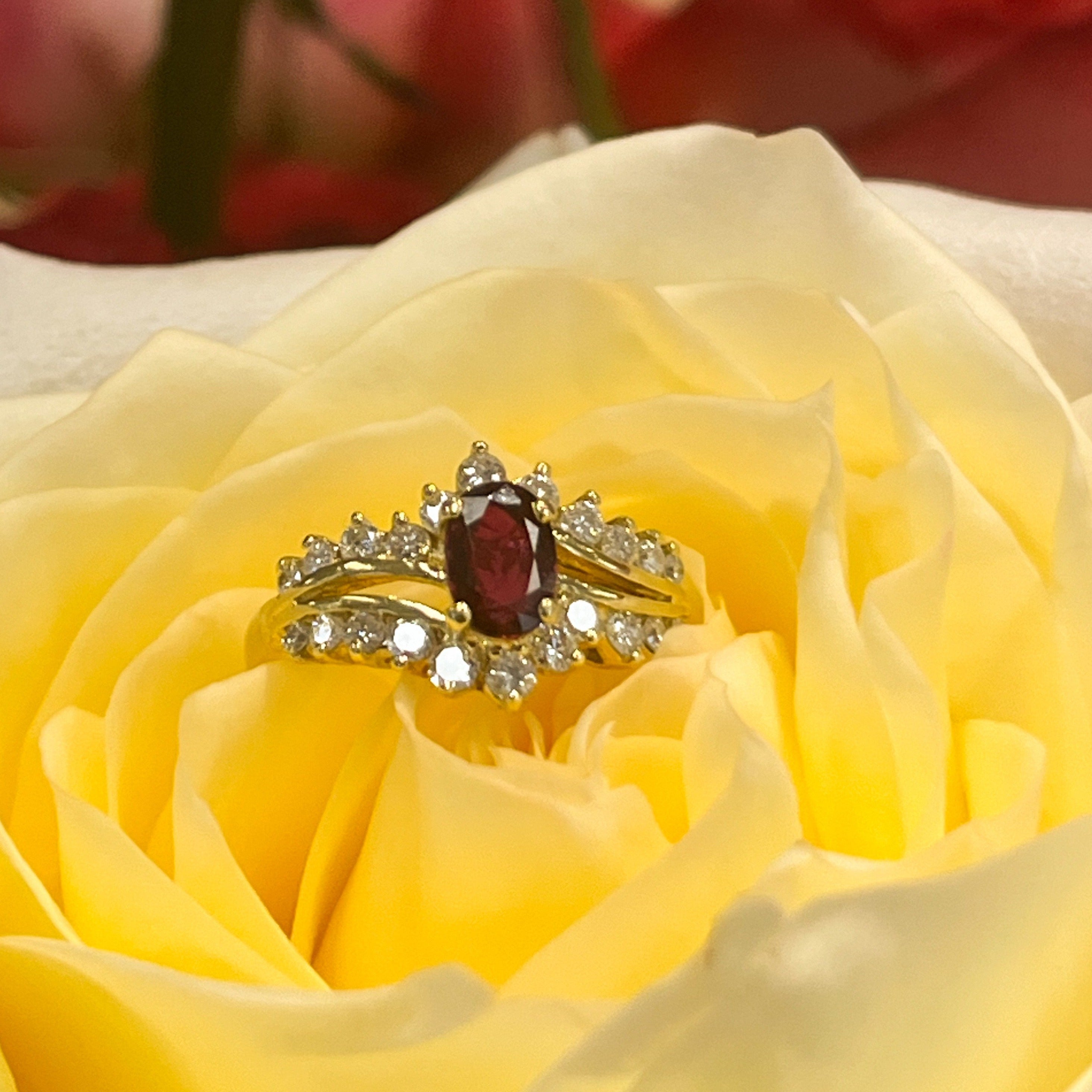 $749 Clearance Diamond and Ruby Ring