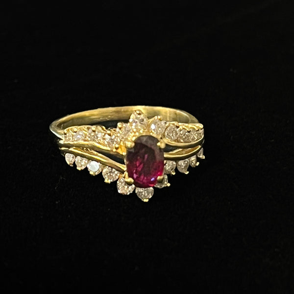 $749 Clearance Diamond and Ruby Ring