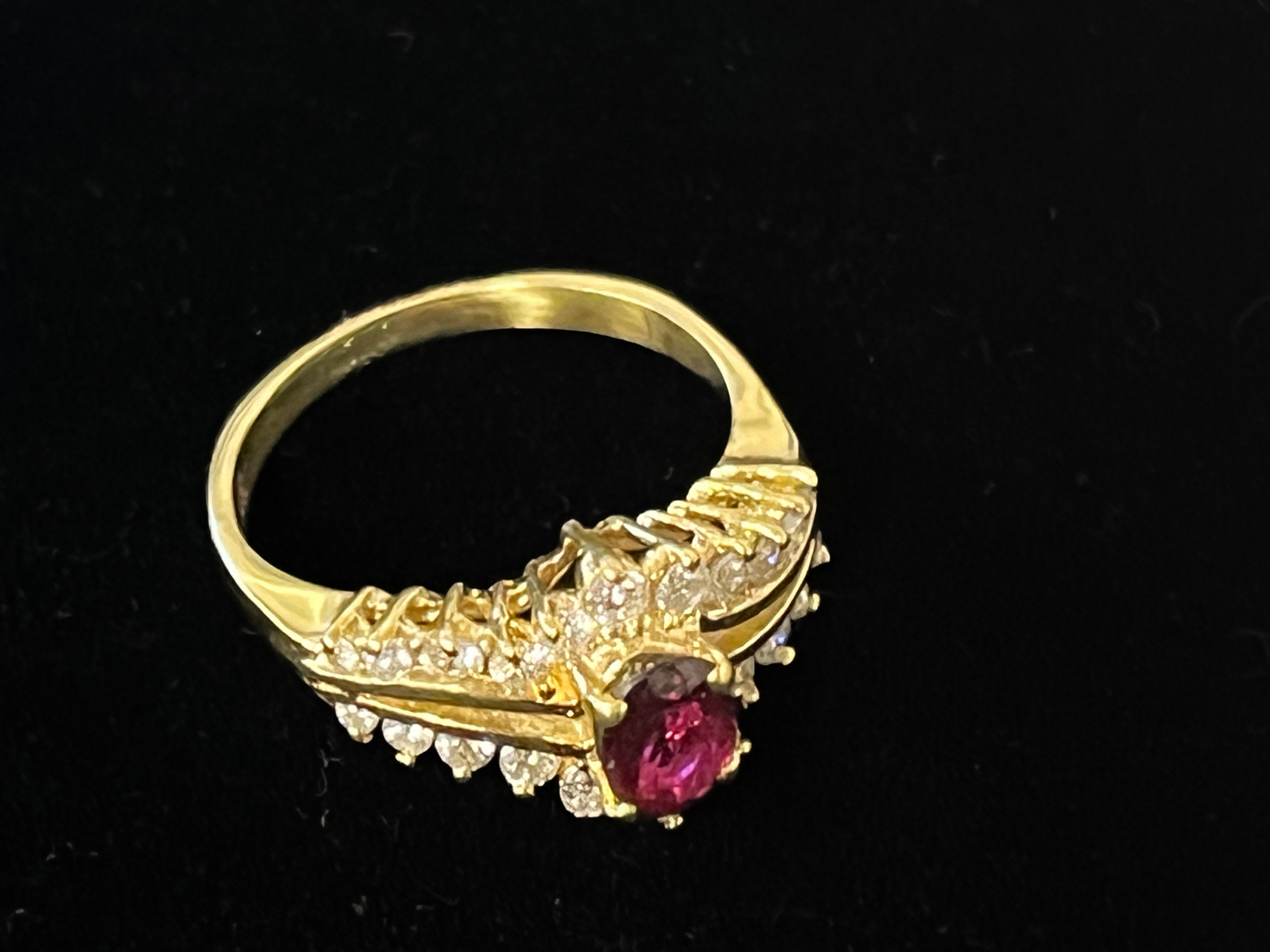 $749 Clearance Diamond and Ruby Ring