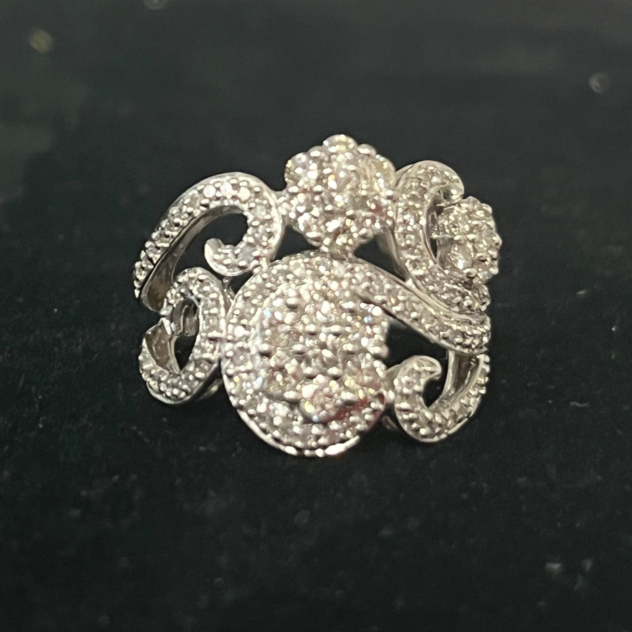 $999 Clearance Floral Diamond Ring