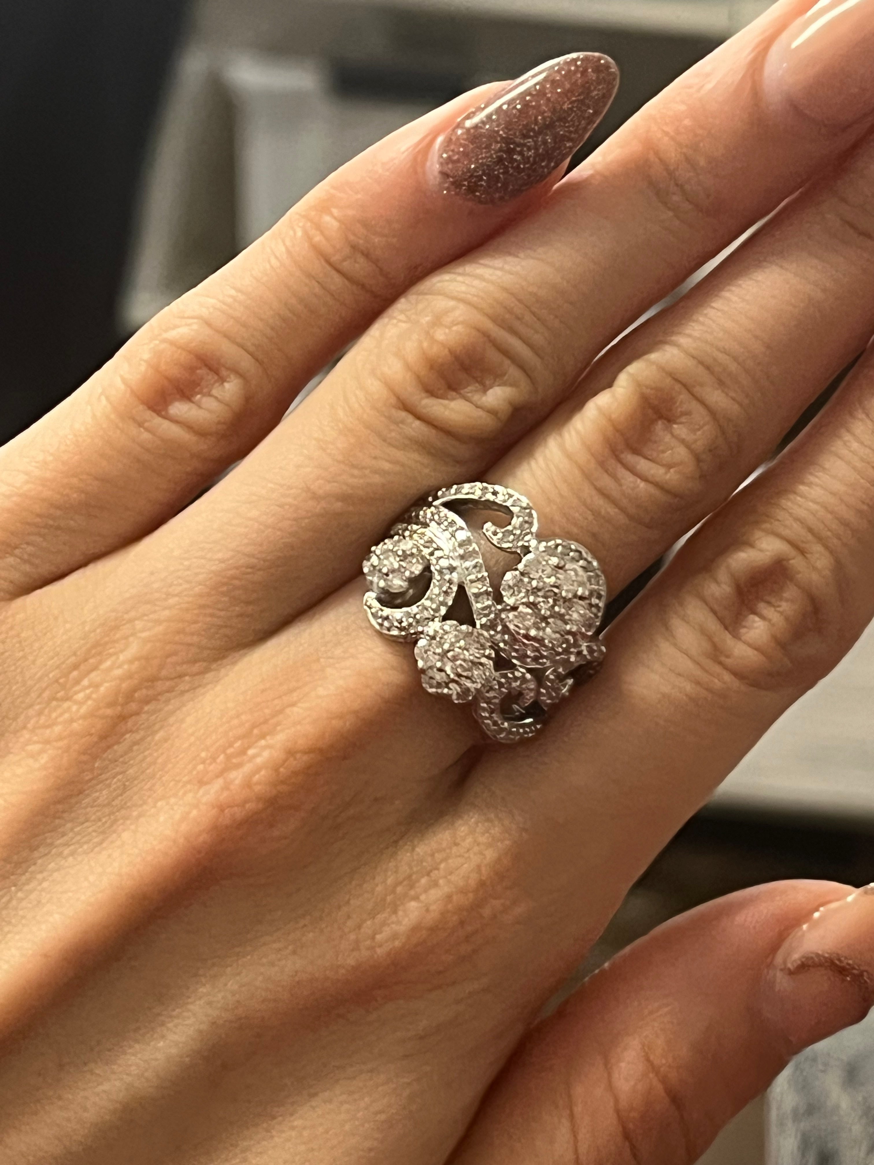 $999 Clearance Floral Diamond Ring