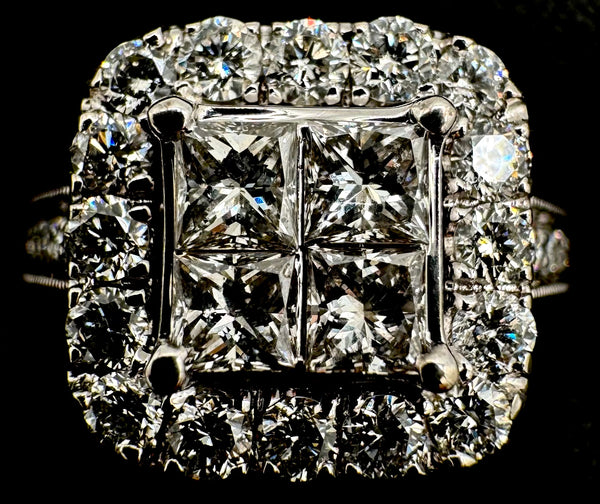 14k White Gold Diamond Ring