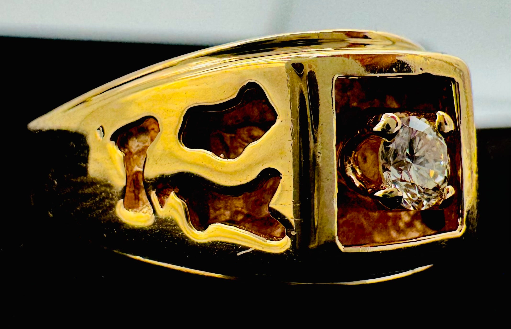 14k Yellow Gold Diamond Ring
