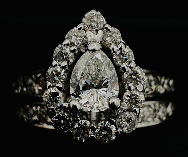 14k White Gold Wedding Set