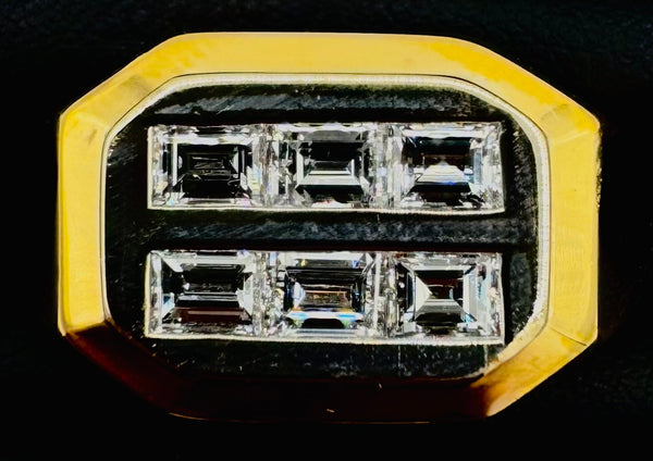 18k Yellow Gold Baguette Diamond Ring