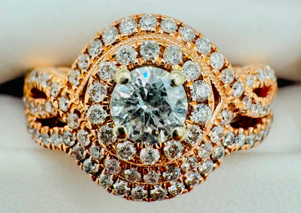 14k Rose Gold Diamond Ring