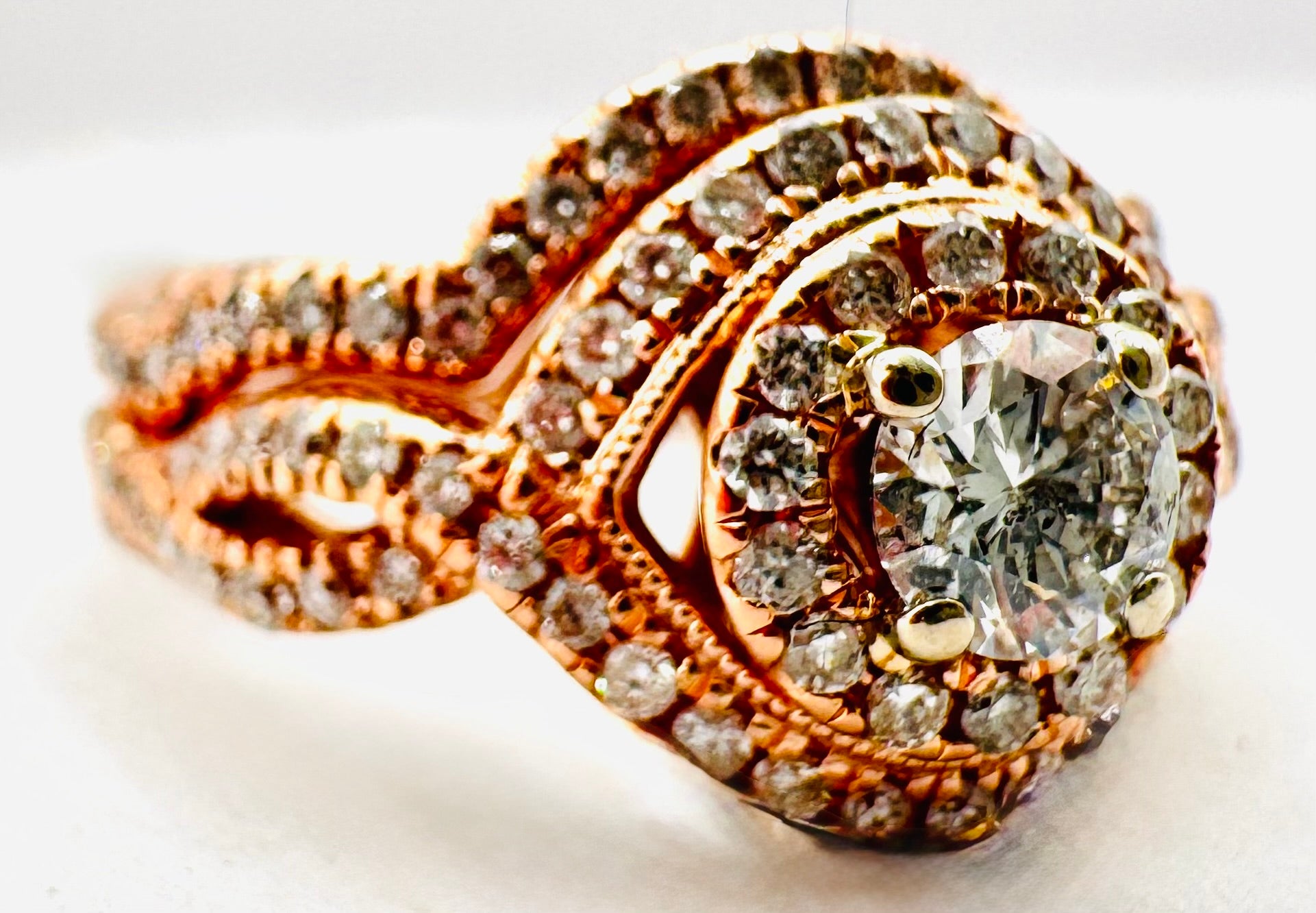 14k Rose Gold Diamond Ring