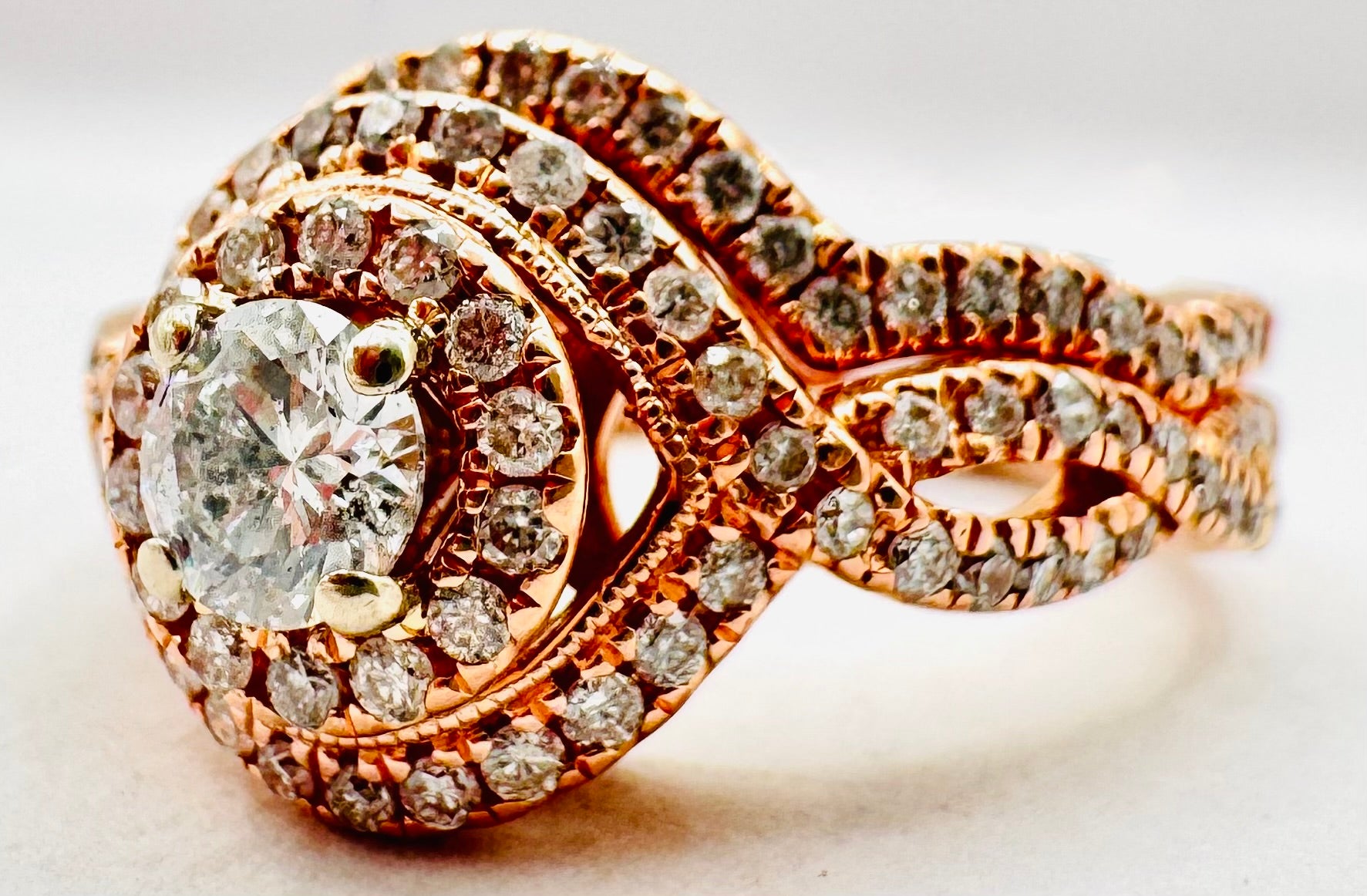14k Rose Gold Diamond Ring