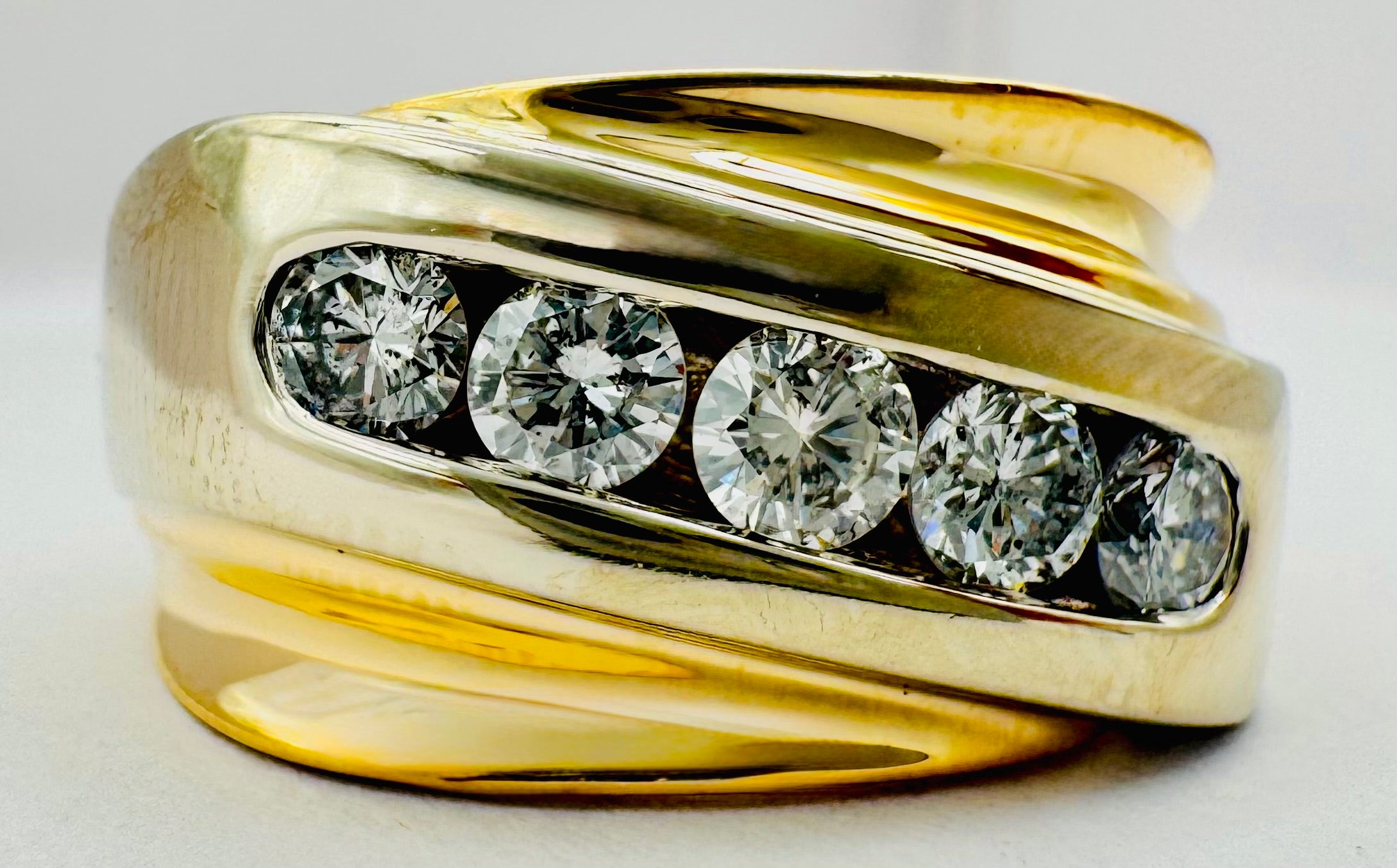14k 2 - Tone Diamond Ring