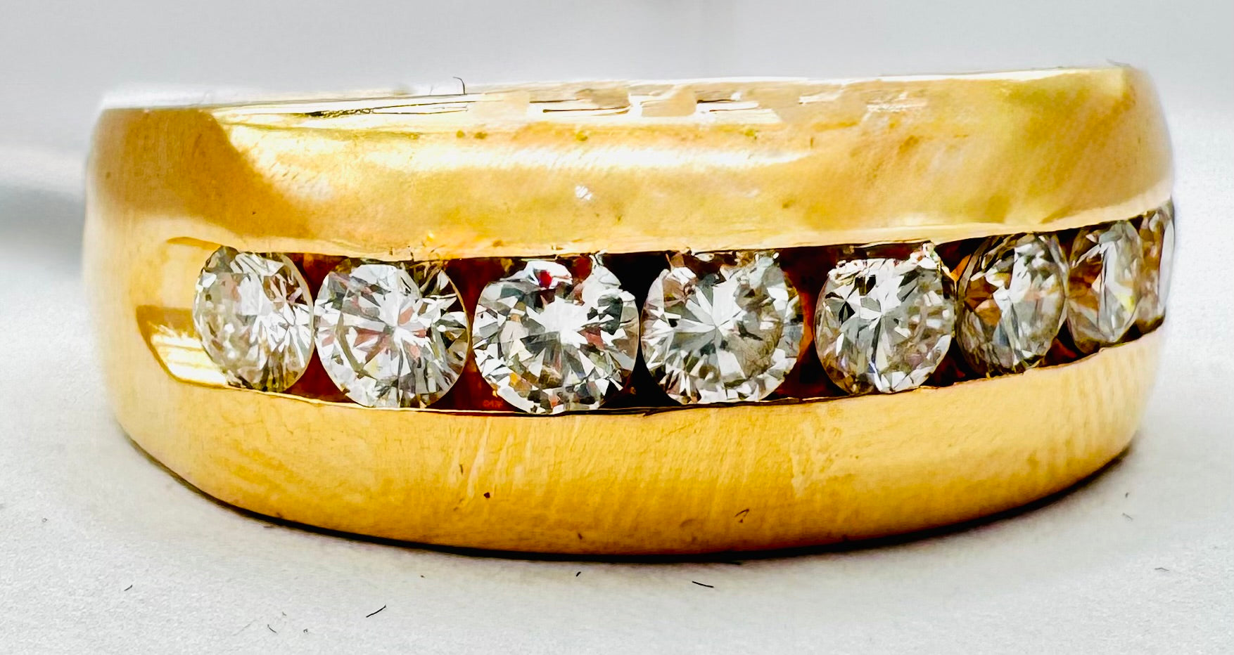 14k Yellow Gold Channel Set Diamond Ring