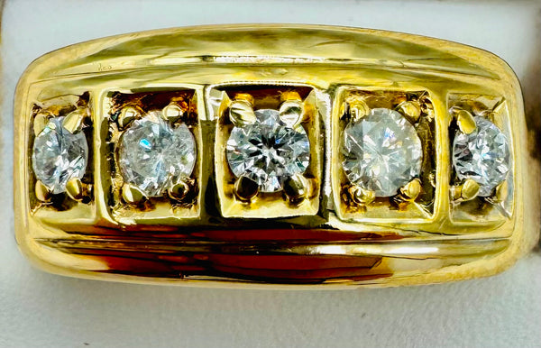14k Yellow Gold Diamond Ring