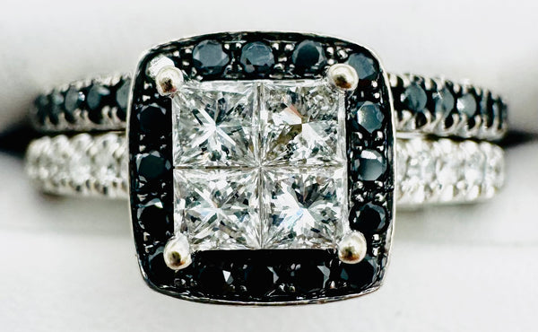 14k White Gold Diamond Set