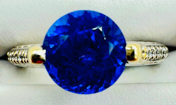 18k White Gold Tanzanite/Diamond Ring