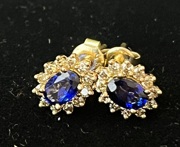 $299 Clearance 14 Karat Sapphire Earrings