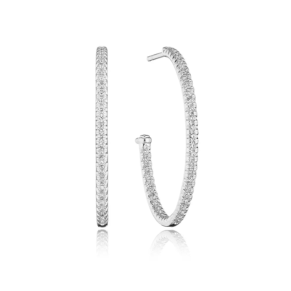 Verragio Veritage Collection 30mm Whimsy Diamond Hoop