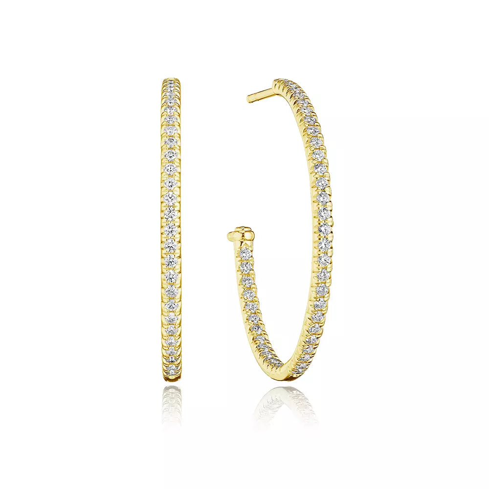 Verragio Veritage Collection 30mm Whimsy Diamond Hoop