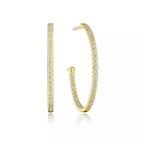 Verragio Veritage Collection 30mm Whimsy Diamond Hoop