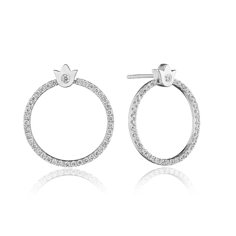 Verragio Veritage Small Crest Diamond Circle Earring