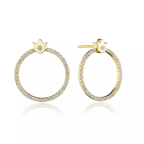 Verragio Veritage Small Crest Diamond Circle Earring