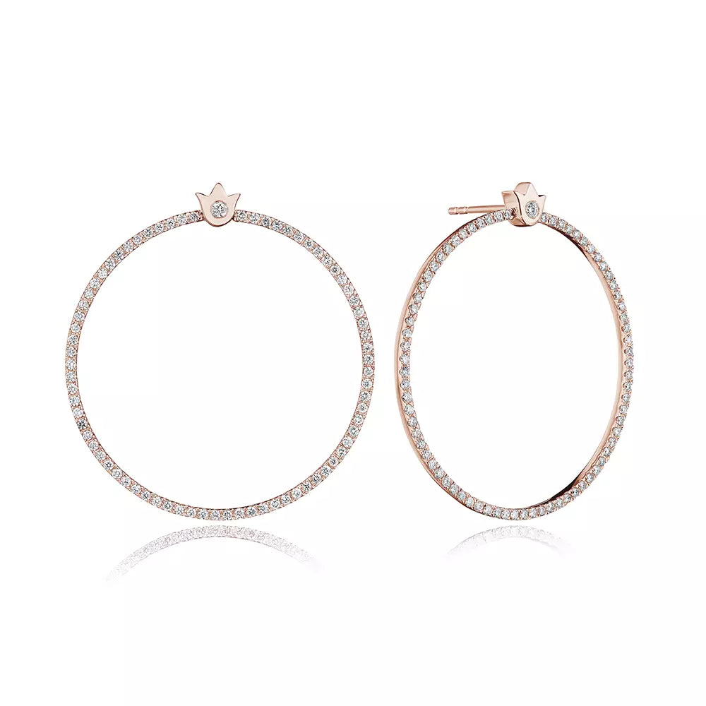 Verragio Veritage Medium Crest Diamond Circle Earring