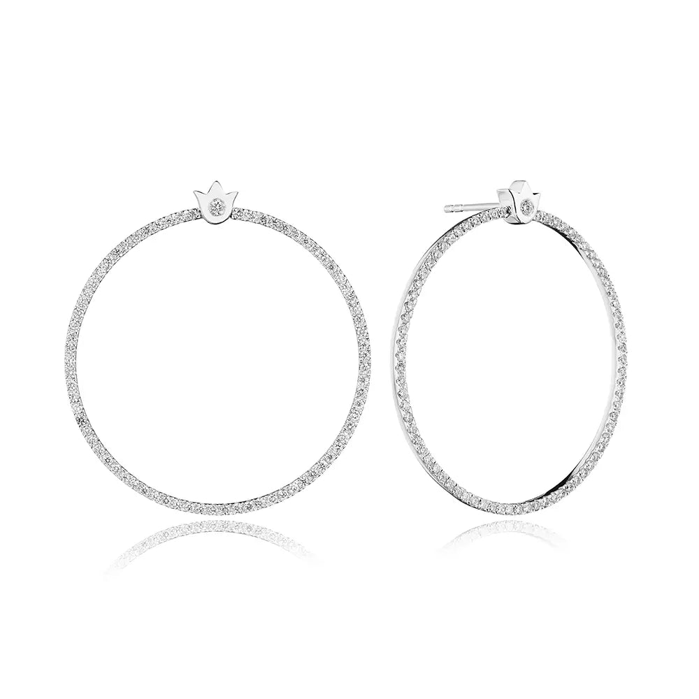 Verragio Veritage Medium Crest Diamond Circle Earring