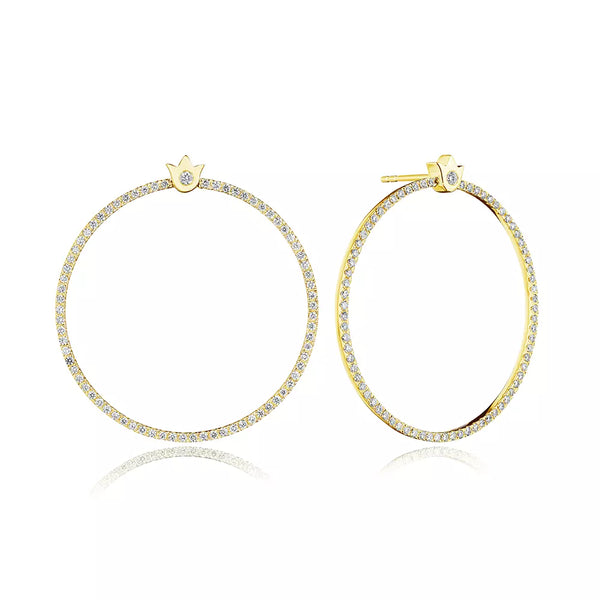 Verragio Veritage Medium Crest Diamond Circle Earring
