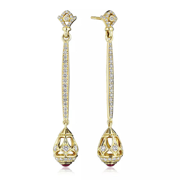 Verragio Devotion Diamond and Rhodolite Drop Earring