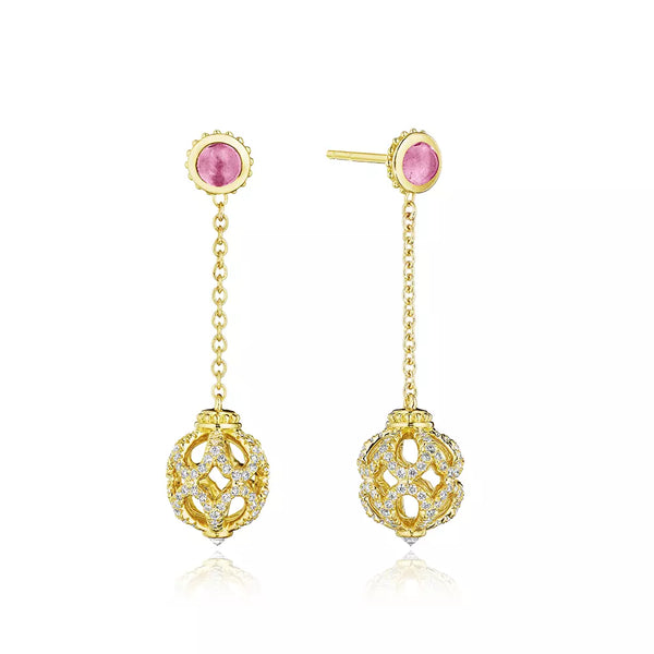 Verragio Devotion Diamond Rose Bead Drop Earring