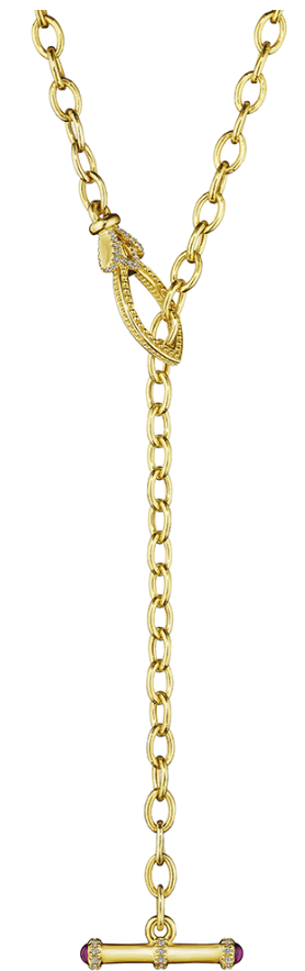 Verragio Devotion Collection Beaded Rhodolite Toggle Necklace