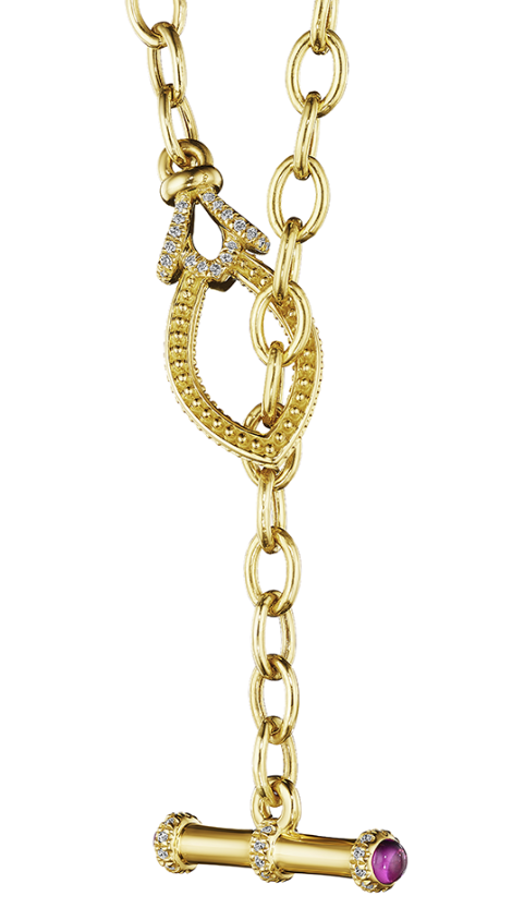 Verragio Devotion Collection Beaded Rhodolite Toggle Necklace