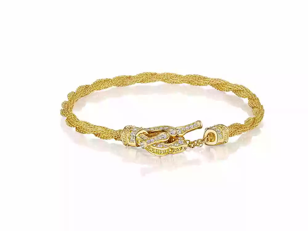 Verragio Devotion Collection Single Braided Bracelet with Diamond Toggle
