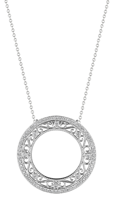 Verragio Reverie Collection Morgan Large Filigree Circle Pendant