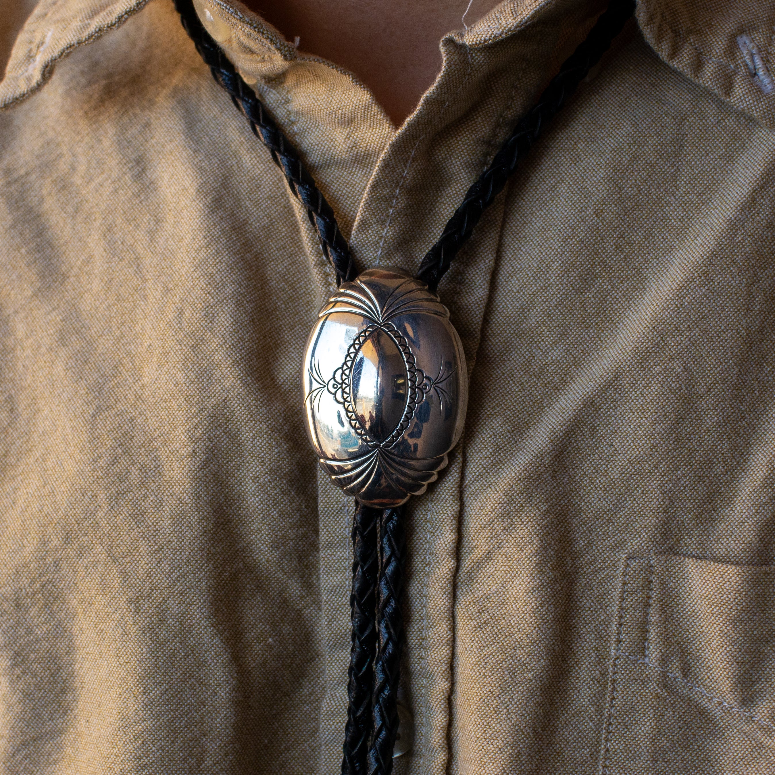 Vintage Sterling Silver Bolo Tie