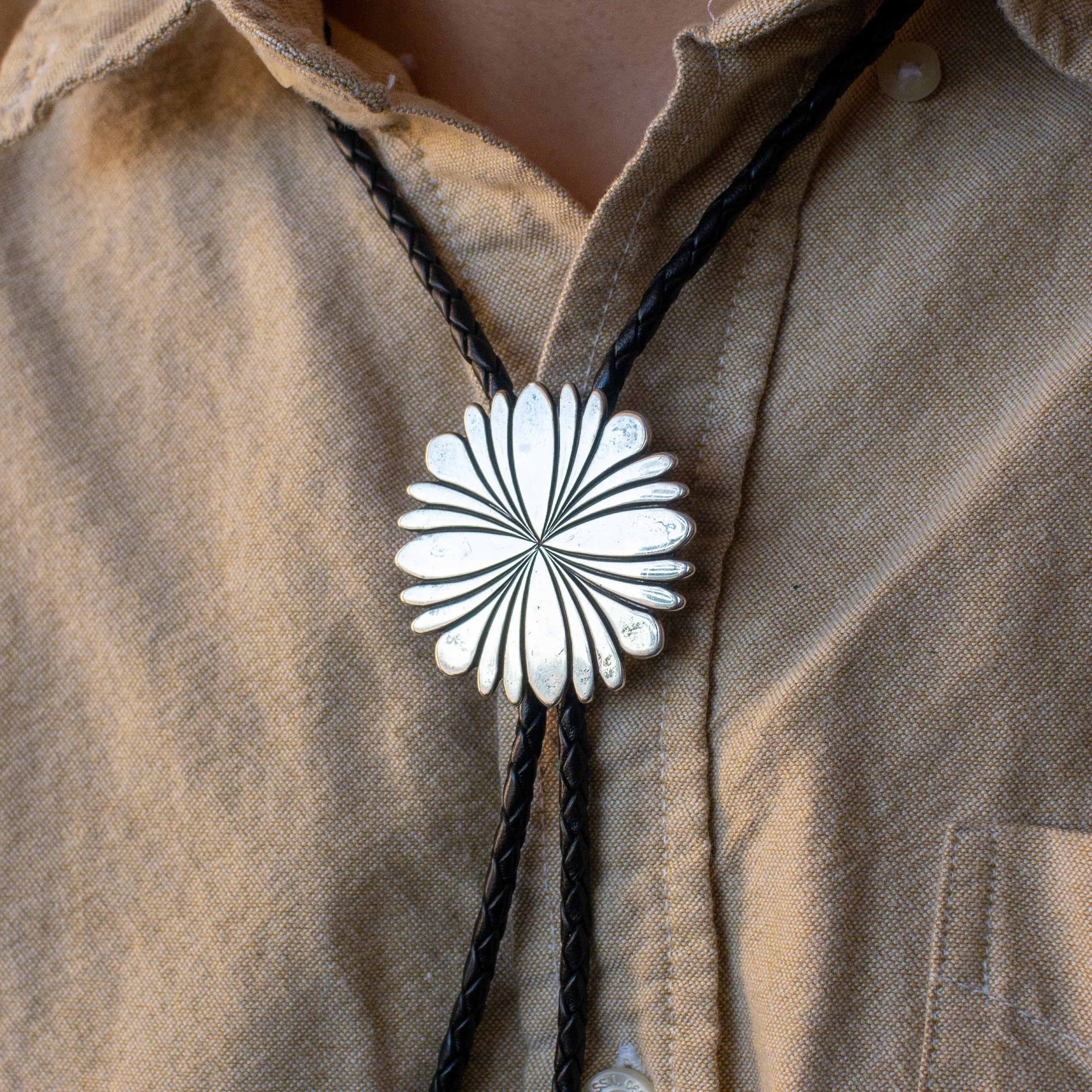 Vintage Sterling Silver Bolo Tie