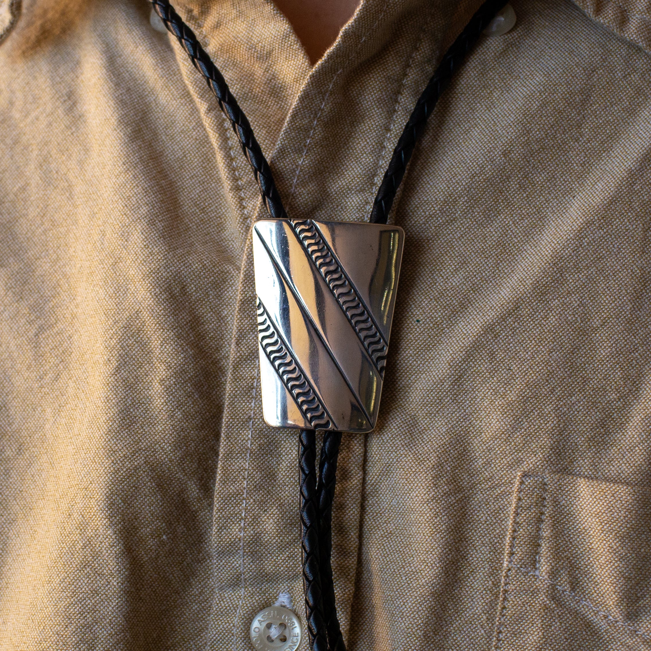 Vintage Sterling Silver Bolo Tie