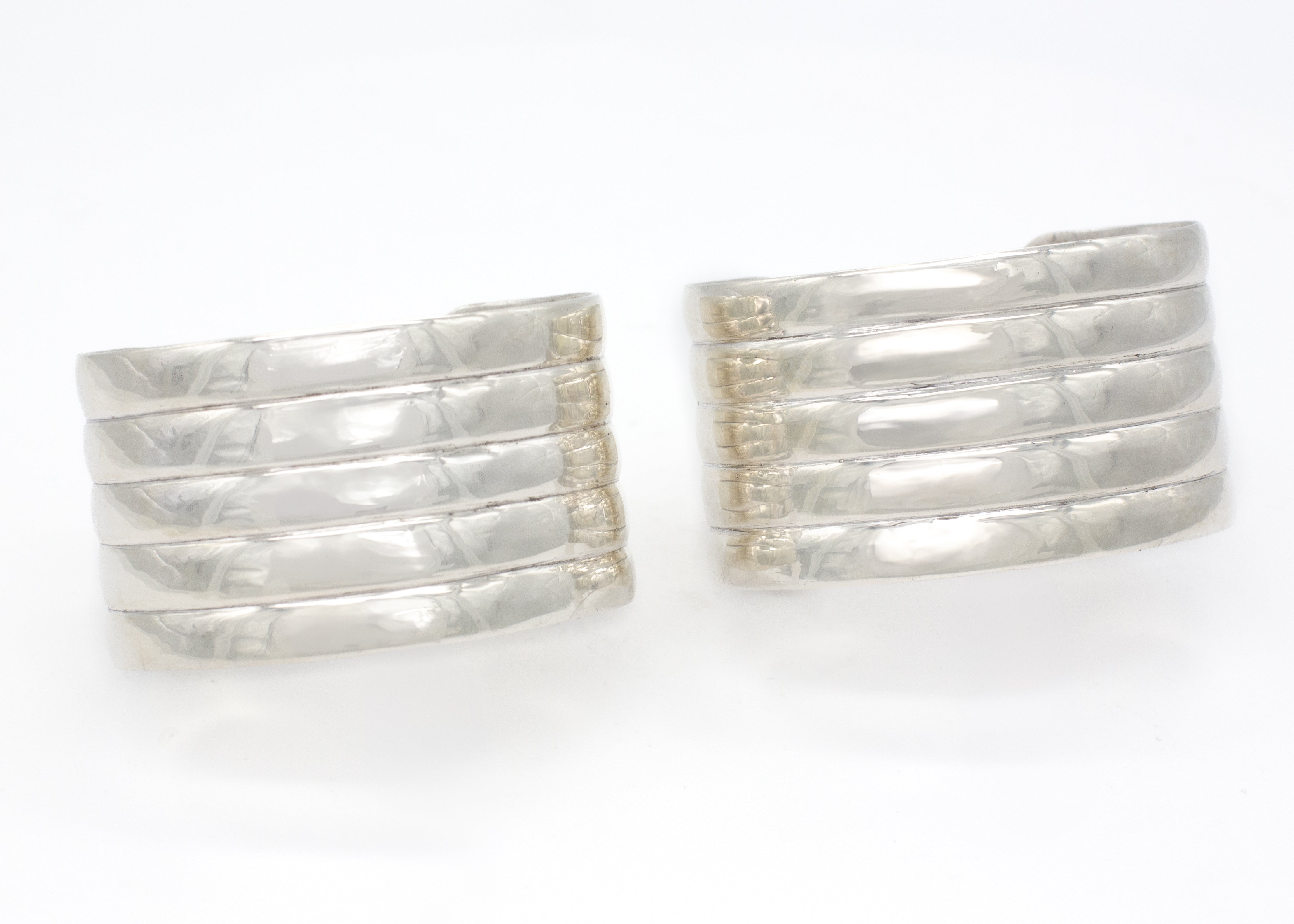 United Indian Traders Assoc. 21 Julian Gans Sterling Silver Cuff Bracelets Set