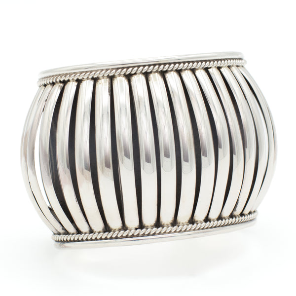 Pricilla Apache Navajo Handmade Sterling Silver Cuff Bracelet