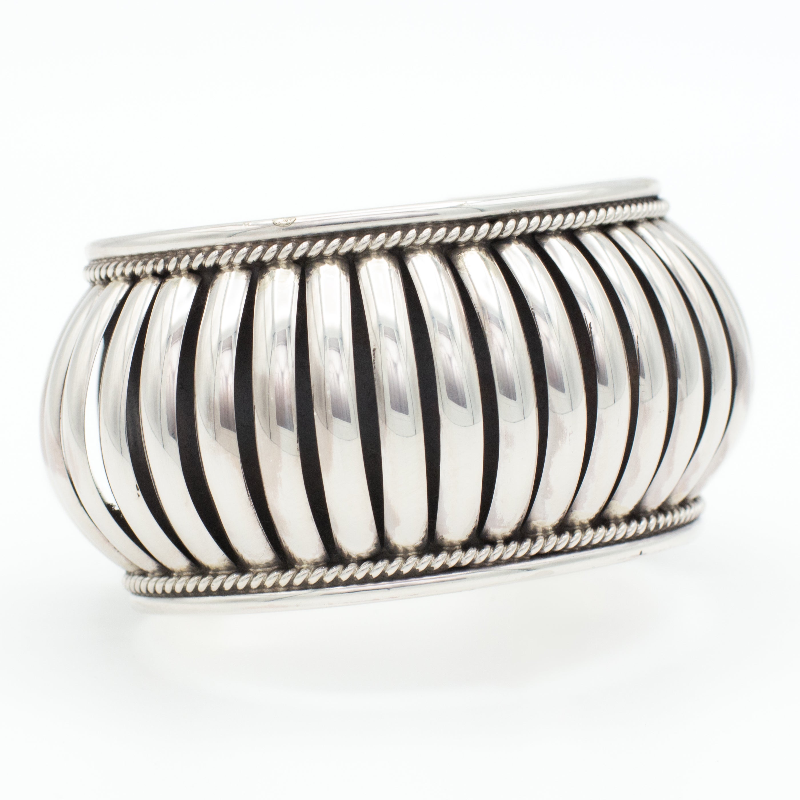 Pricilla Apache Navajo Handmade Sterling Silver Cuff Bracelet