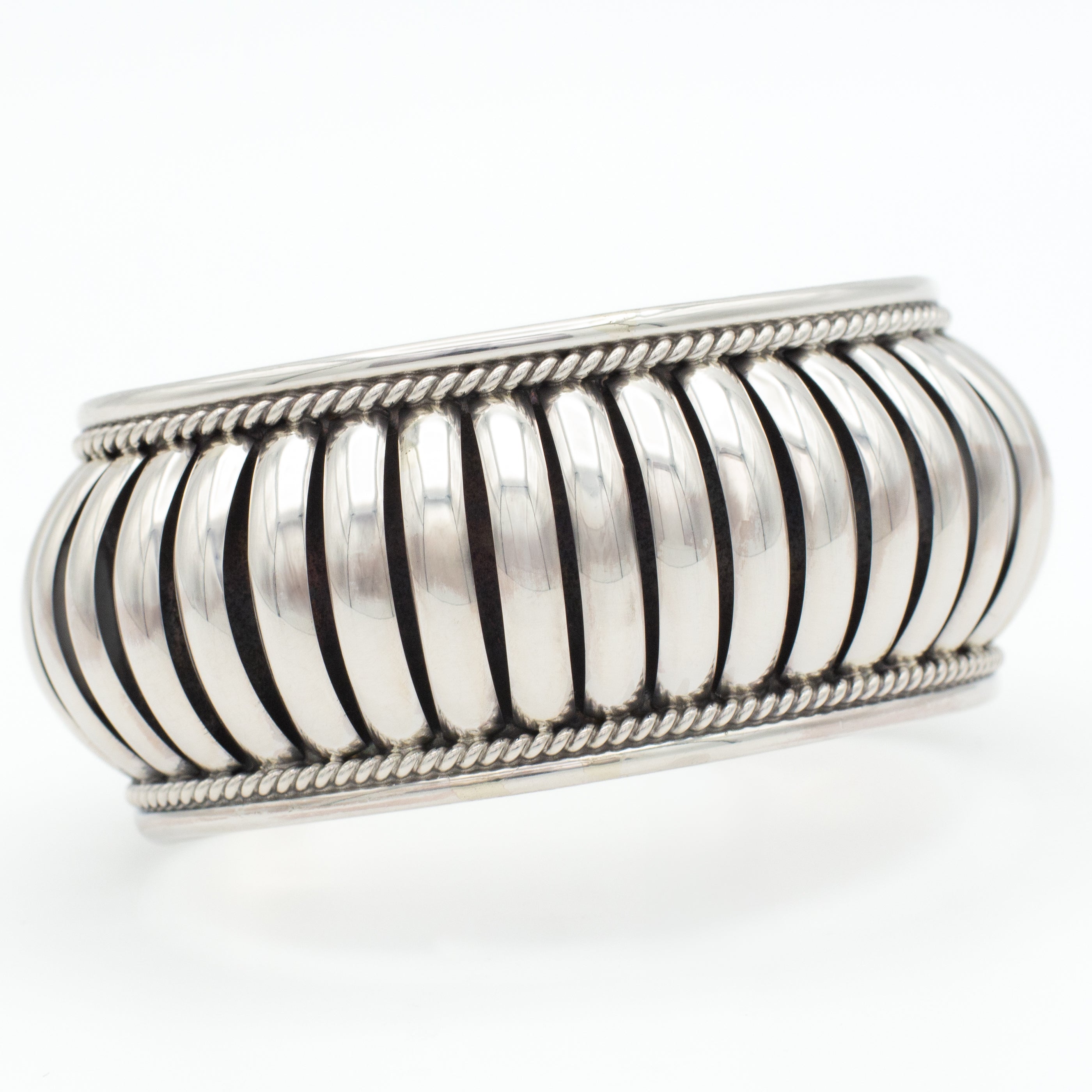 Pricilla Apache Navajo Handmade Sterling Silver Cuff Bracelet