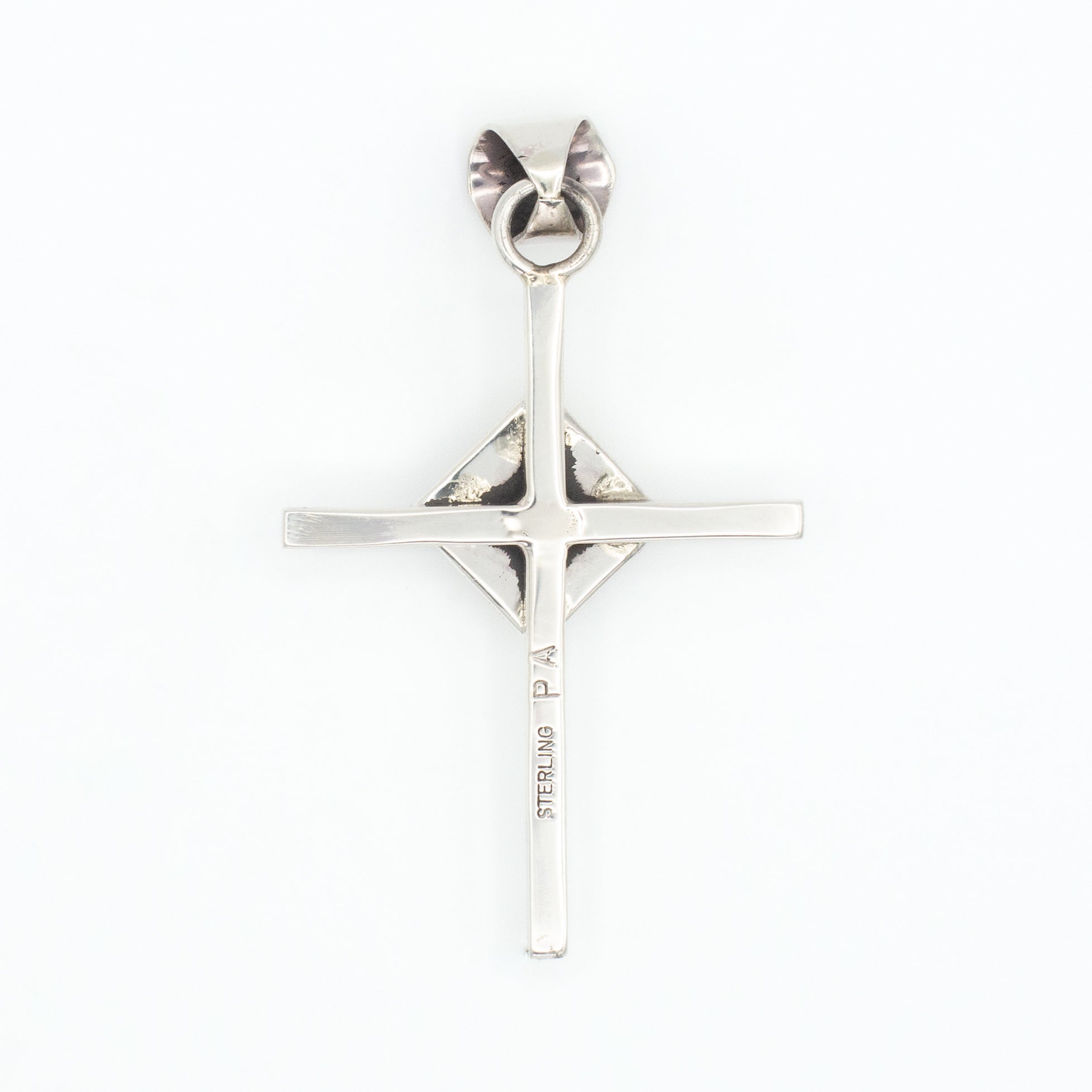 Pricilla Apache Navajo Handmade Sterling Silver Cross Pendant