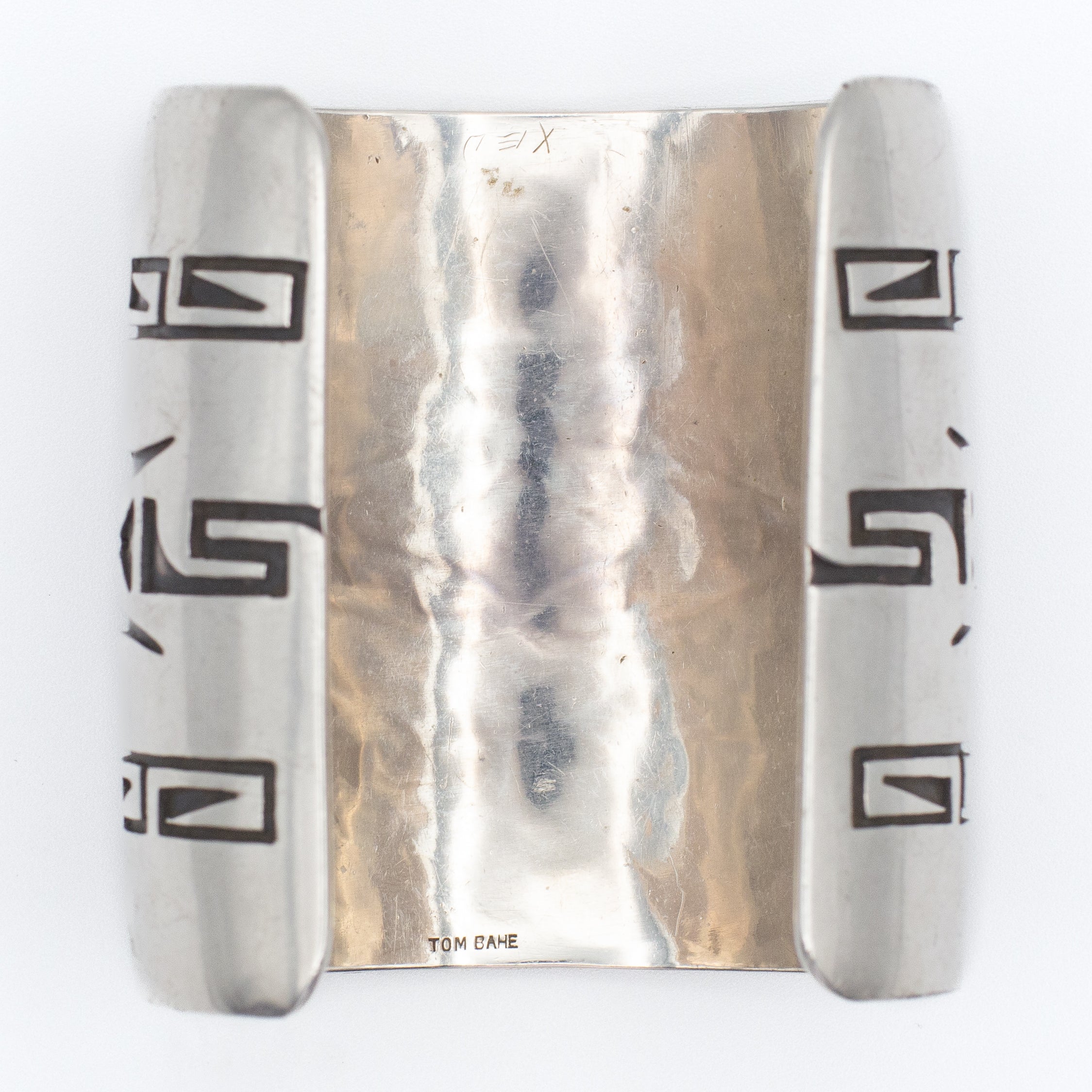 Tom Bahe Navajo Handmade Sterling Silver Cuff Bracelet