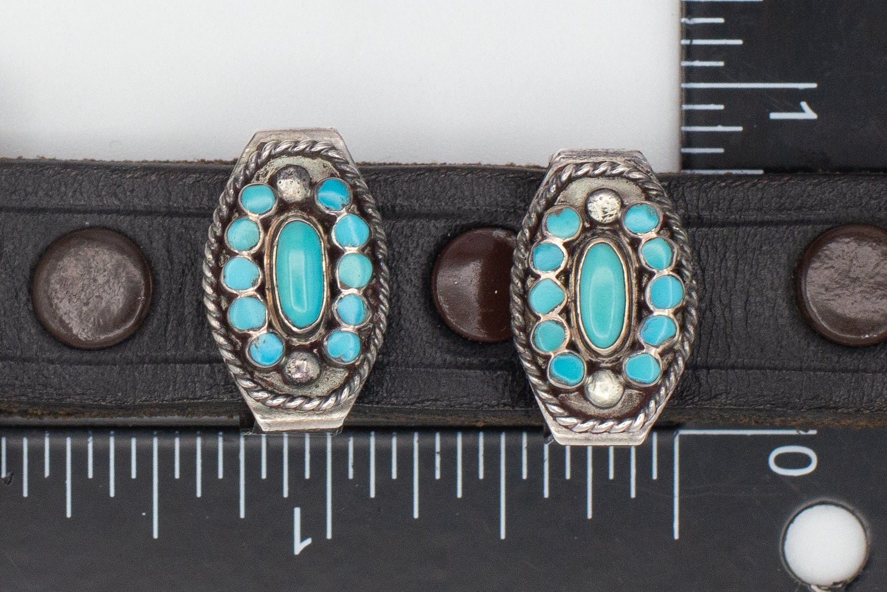 Virgil Dishta Sr. Zuni Handmade Sterling Silver Turquoise Belt