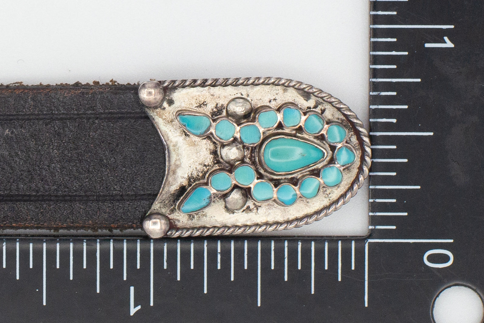 Virgil Dishta Sr. Zuni Handmade Sterling Silver Turquoise Belt