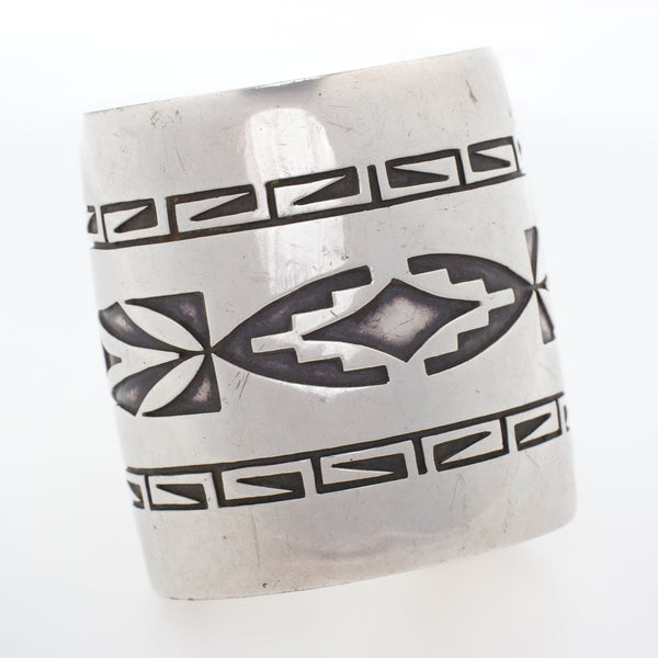 Tom Bahe Navajo Handmade Sterling Silver Cuff Bracelet