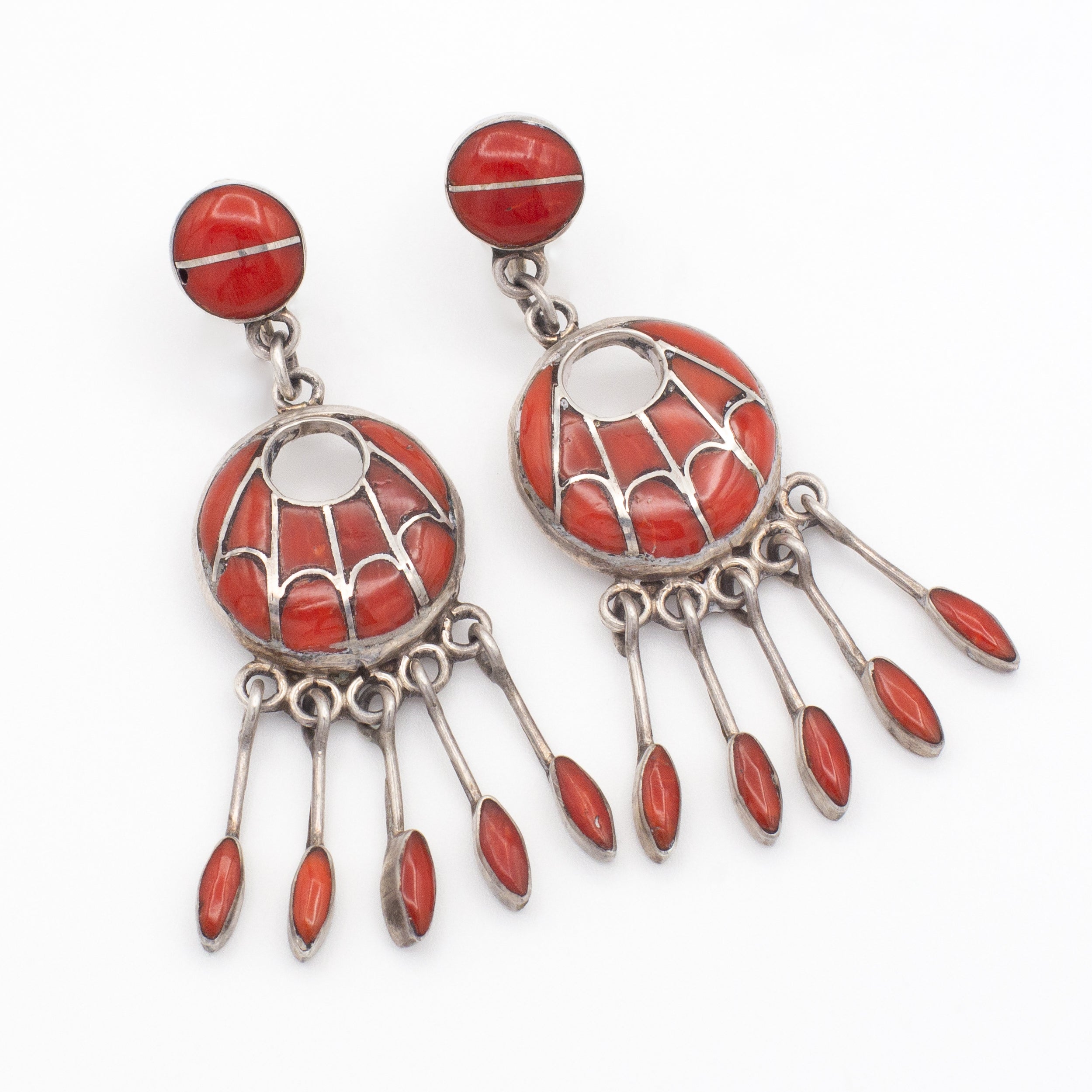 Annie Quam Gasper Zuni Handmade Mediterranean Coral 3-Piece Set